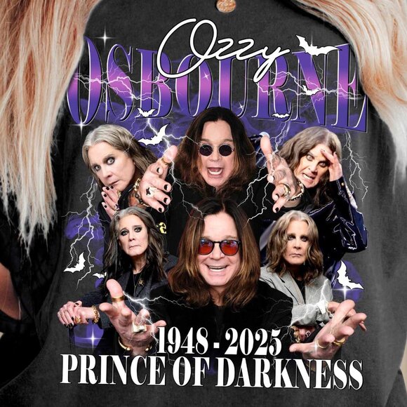 Ozzy Osbourne Shirt Prince of Darkness Vintage Rock Tee Classic Heavy Metal Band - Picture 2 of 5